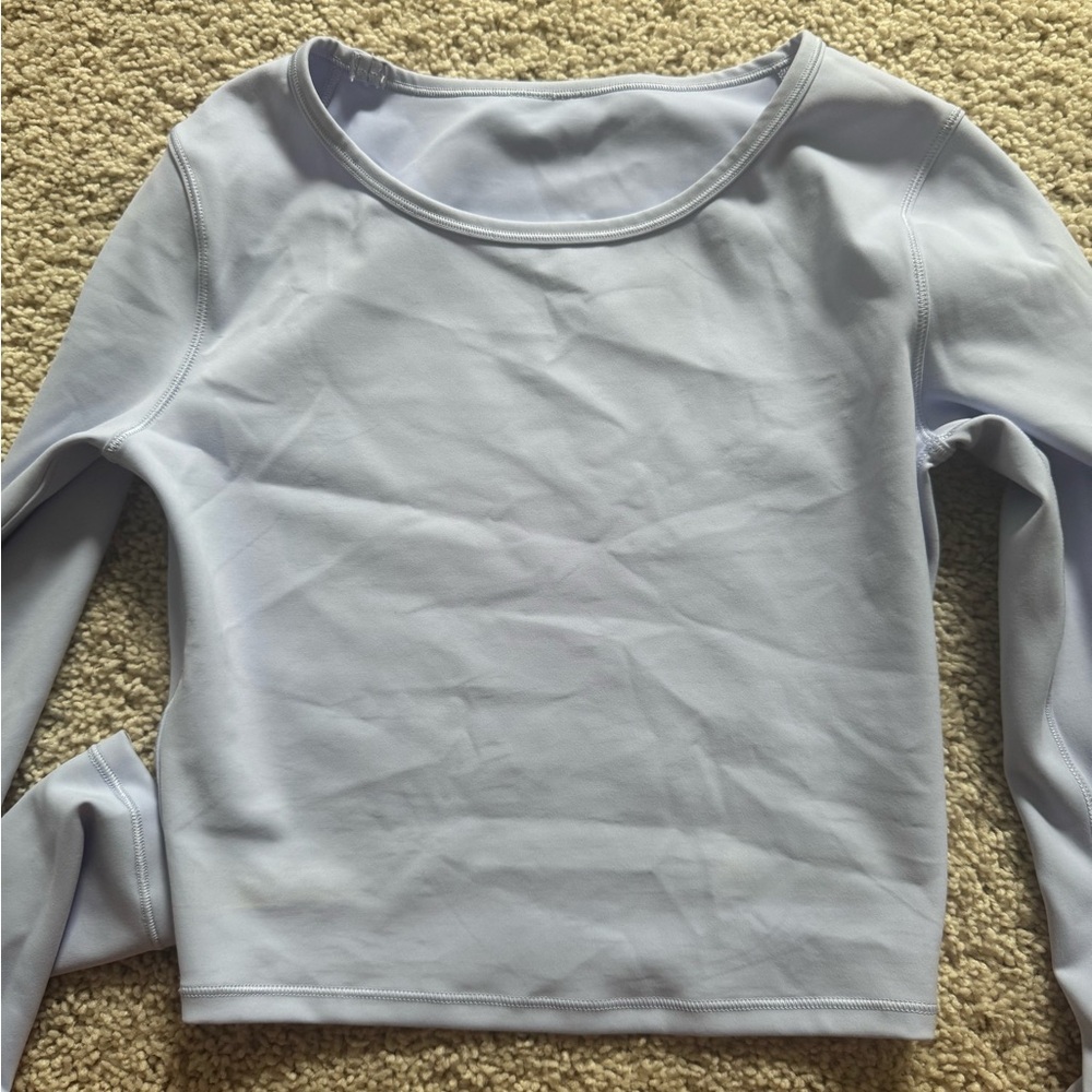 Lululemon Light Blue Wunder Train Women's Long Sleeve Top